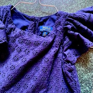 Navy Blue Girls Ralph Lauren Polo Dress